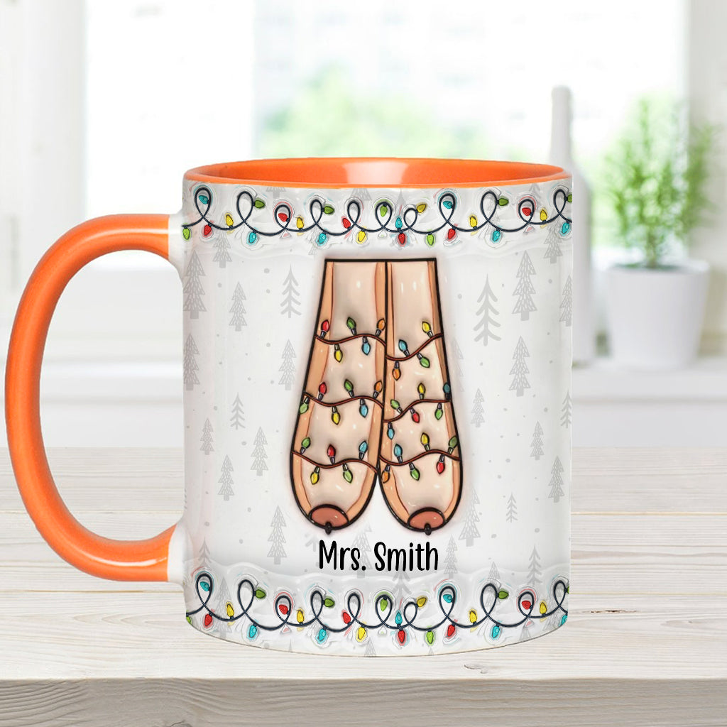 Funny Mr Mrs Mug - Personalized Couple Accent Mug