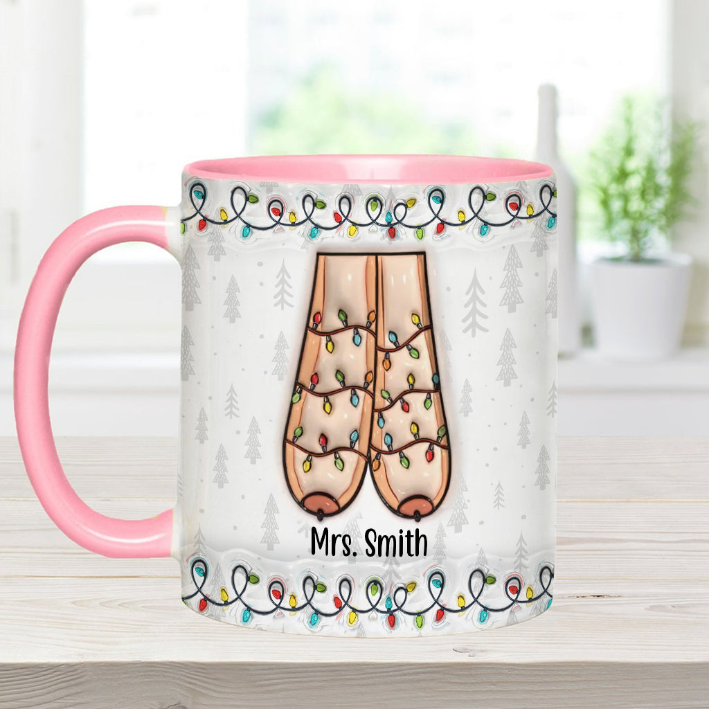 Funny Mr Mrs Mug - Personalized Couple Accent Mug