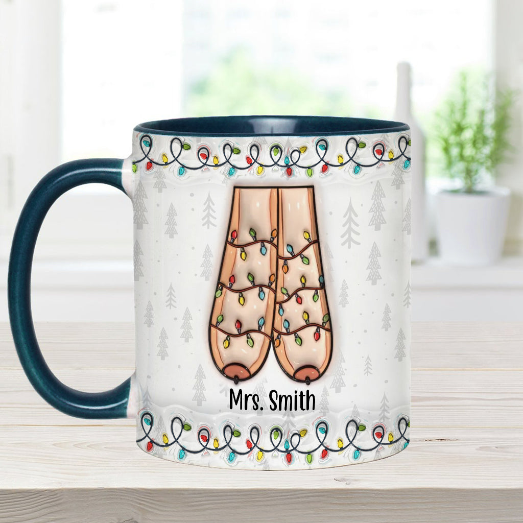 Funny Mr Mrs Mug - Personalized Couple Accent Mug