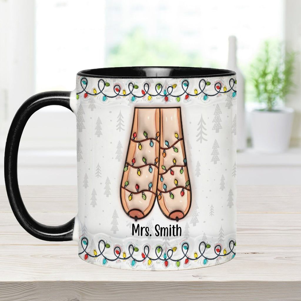 Funny Mr Mrs Mug - Personalized Couple Accent Mug