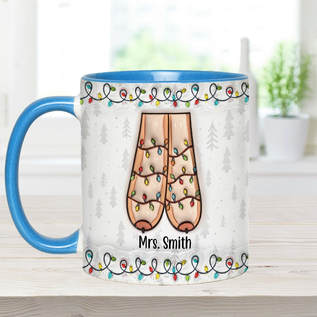 Funny Mr Mrs Mug - Personalized Couple Accent Mug