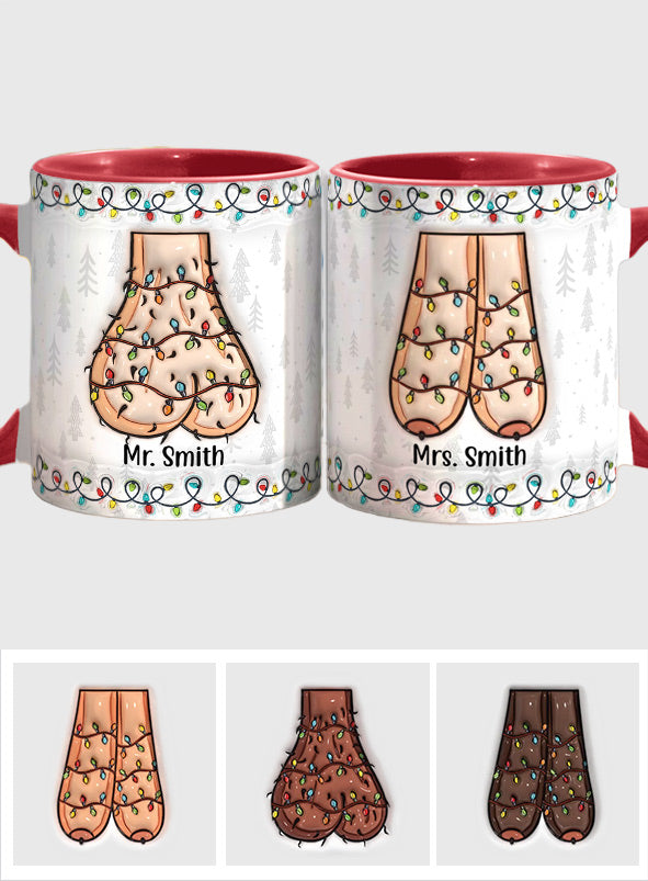 Funny Mr Mrs Mug - Personalized Couple Accent Mug