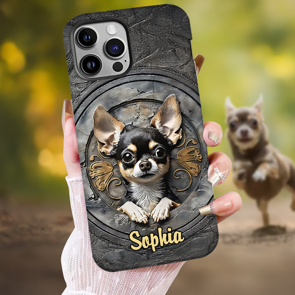 Niedlicher Chihuahua – Personalisierte Handyhülle mit Hundemotiv