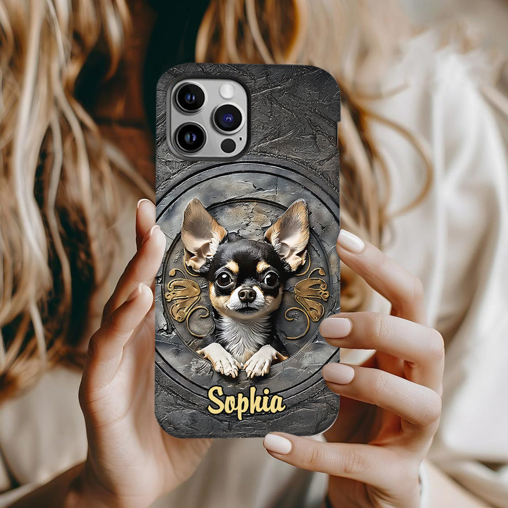 Niedlicher Chihuahua – Personalisierte Handyhülle mit Hundemotiv