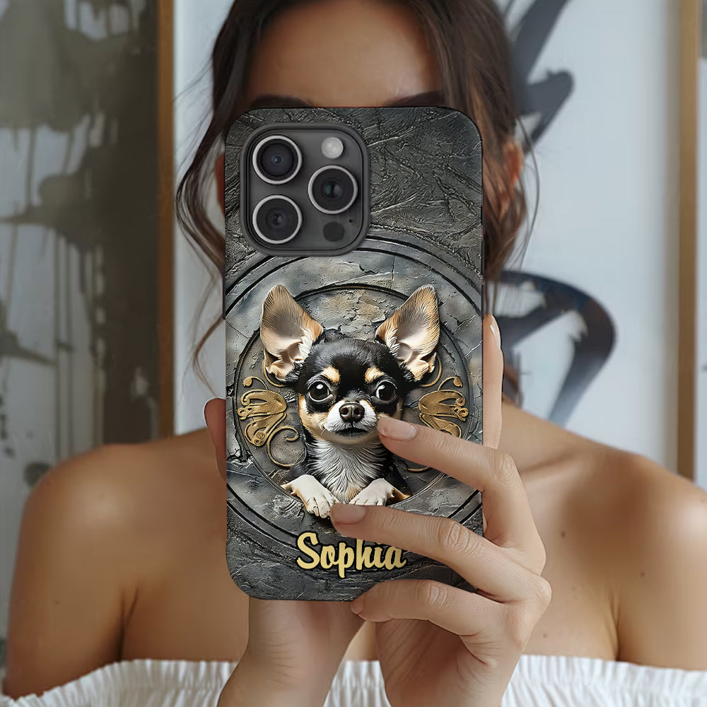 Niedlicher Chihuahua – Personalisierte Handyhülle mit Hundemotiv