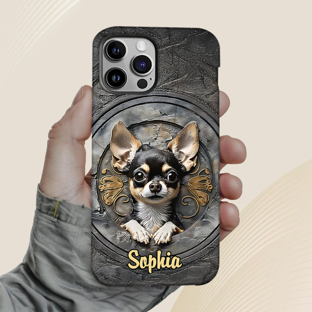 Niedlicher Chihuahua – Personalisierte Handyhülle mit Hundemotiv