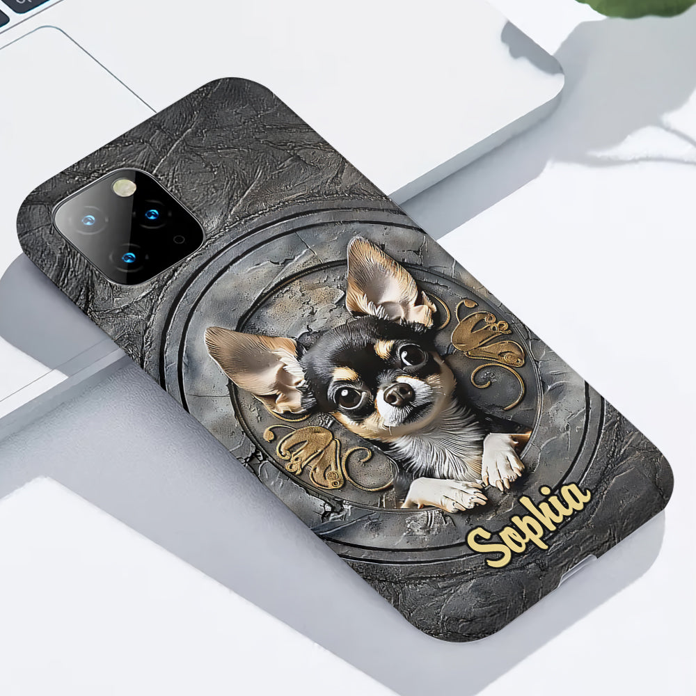 Niedlicher Chihuahua – Personalisierte Handyhülle mit Hundemotiv