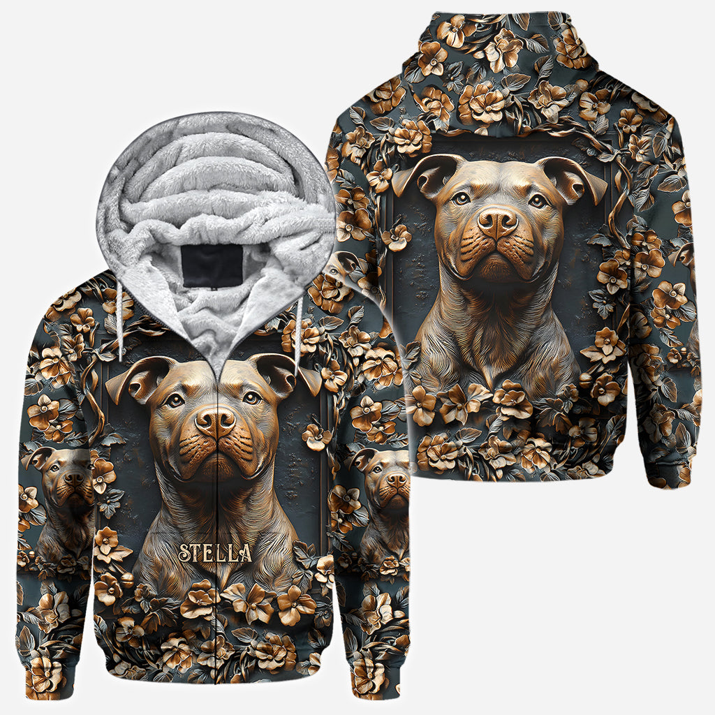 Starker Pitbull – Personalisiertes T-Shirt mit Hundemotiv