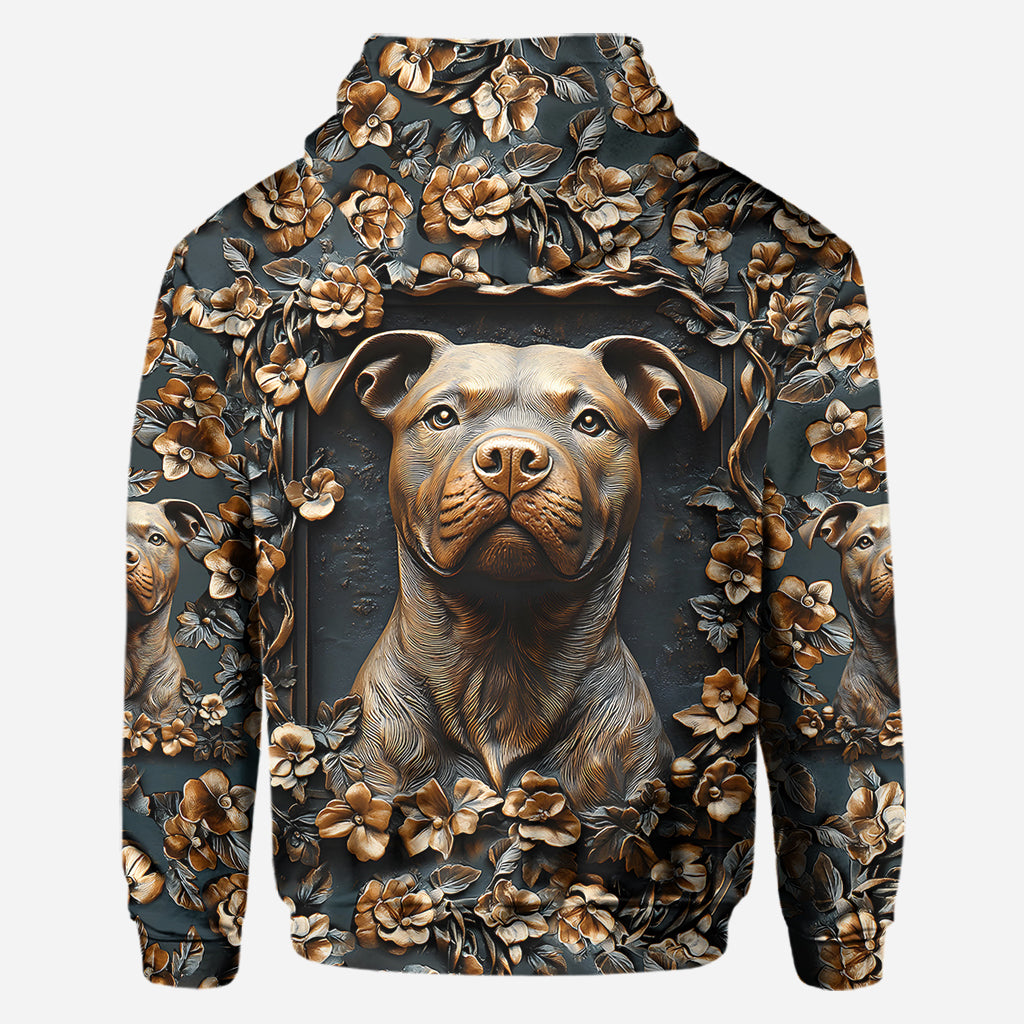 Starker Pitbull – Personalisiertes T-Shirt mit Hundemotiv