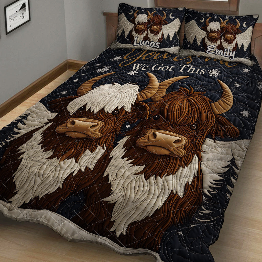 „Du und ich, wir schaffen das“ – personalisiertes Quilt-Set