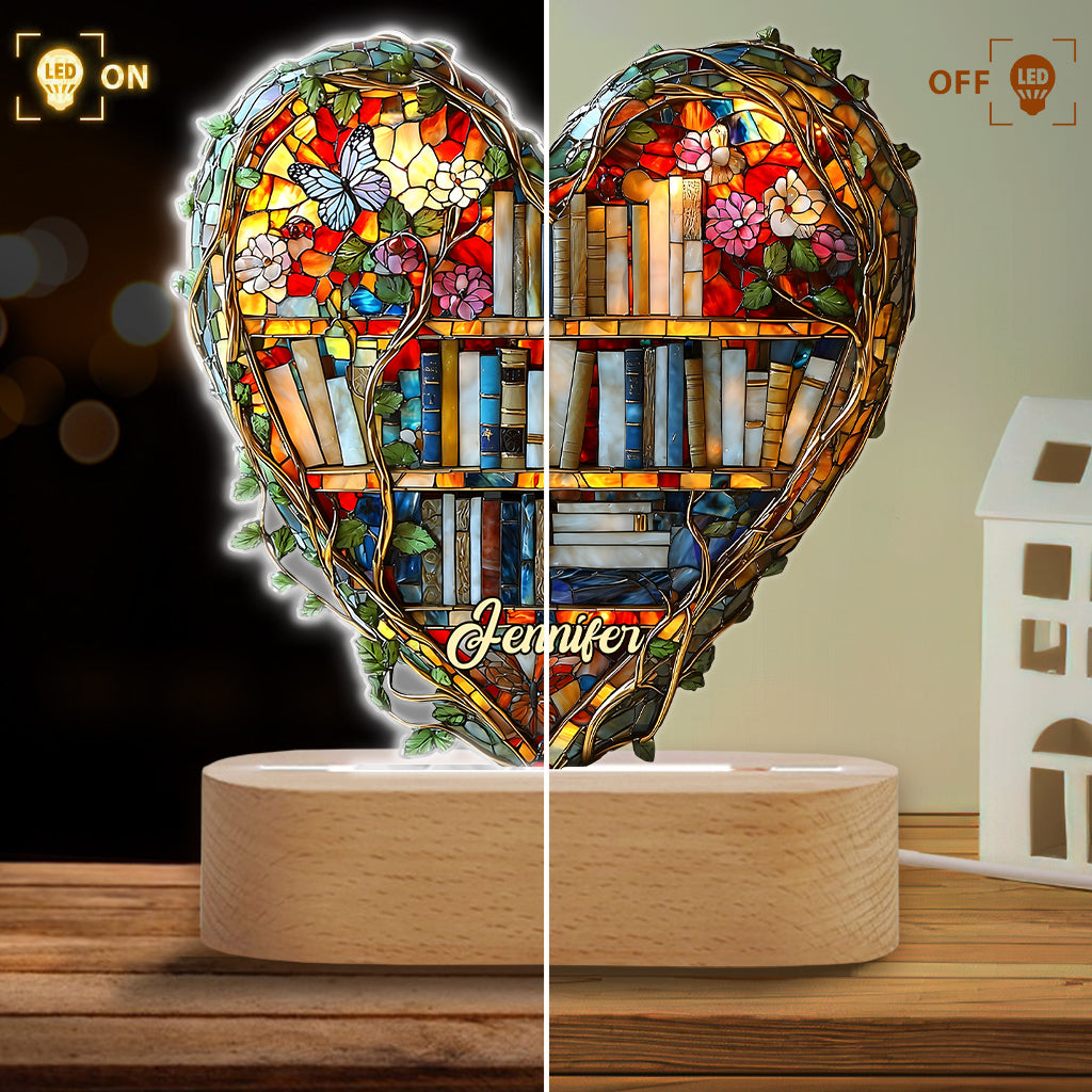 Just Love Books – Personalisierte, buchförmige Leuchtplatte