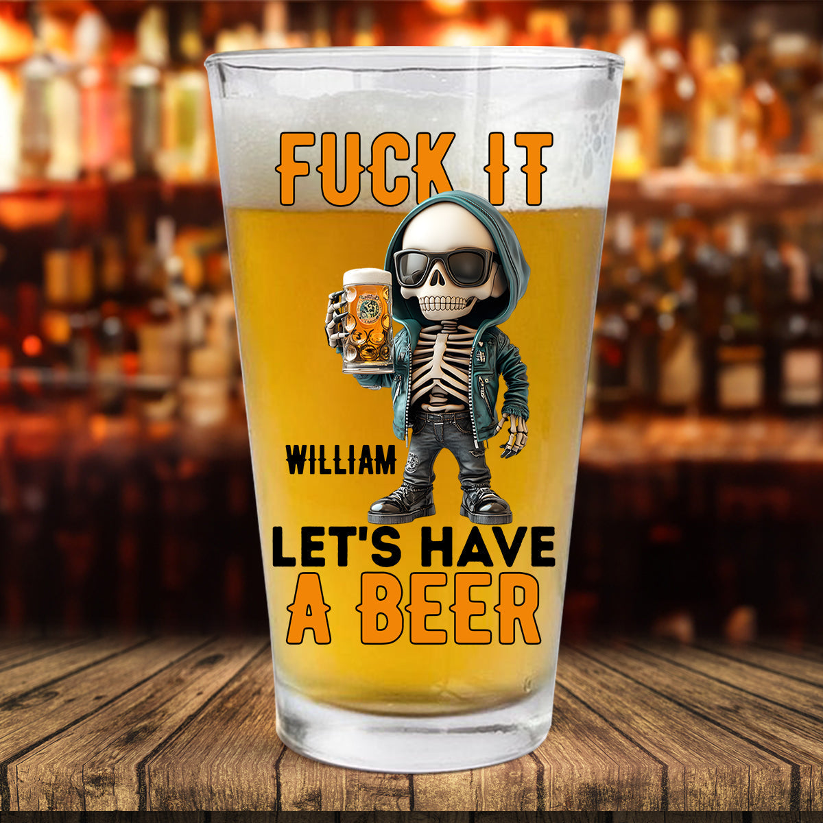 Lass uns ein Bier trinken – personalisiertes Bierglas