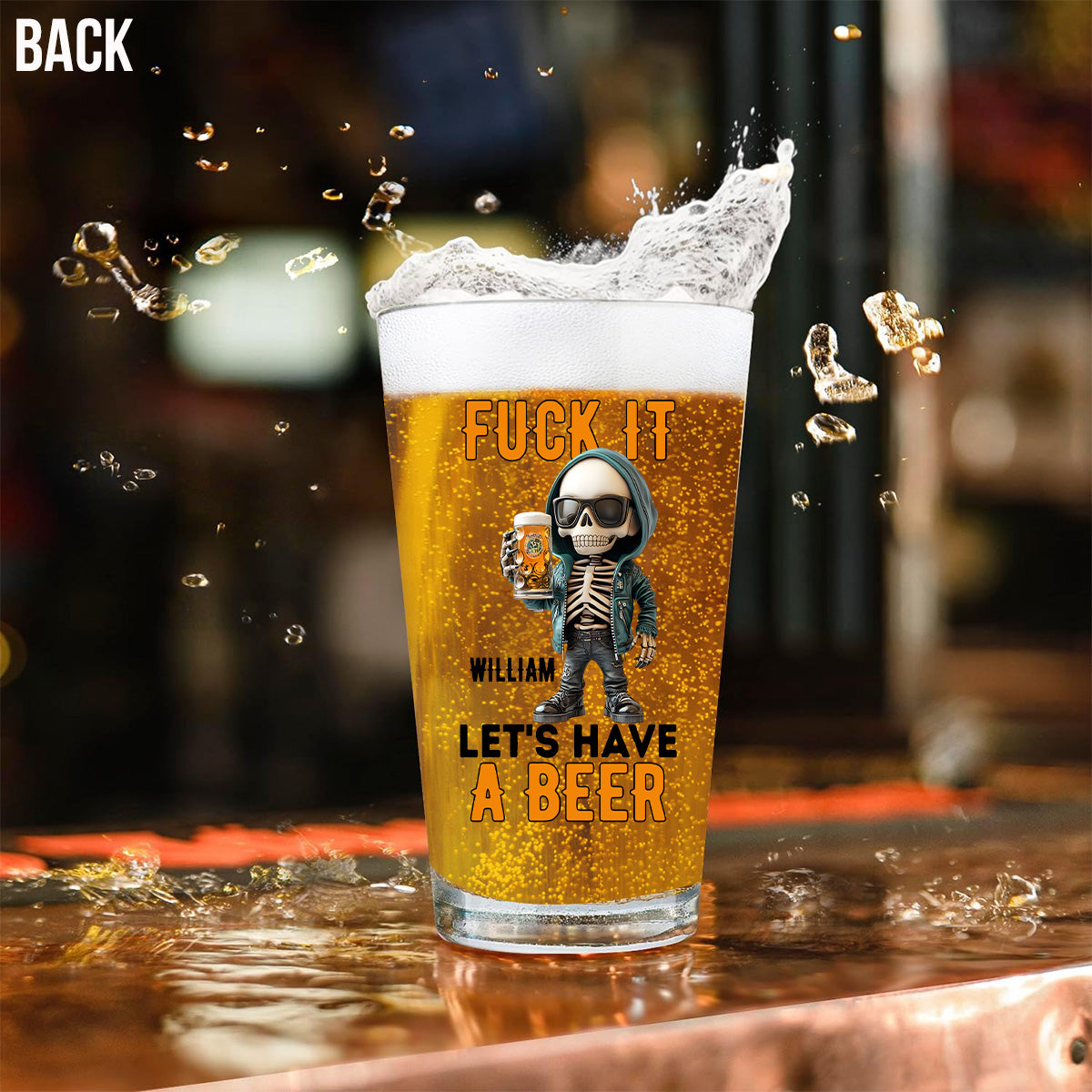 Lass uns ein Bier trinken – personalisiertes Bierglas