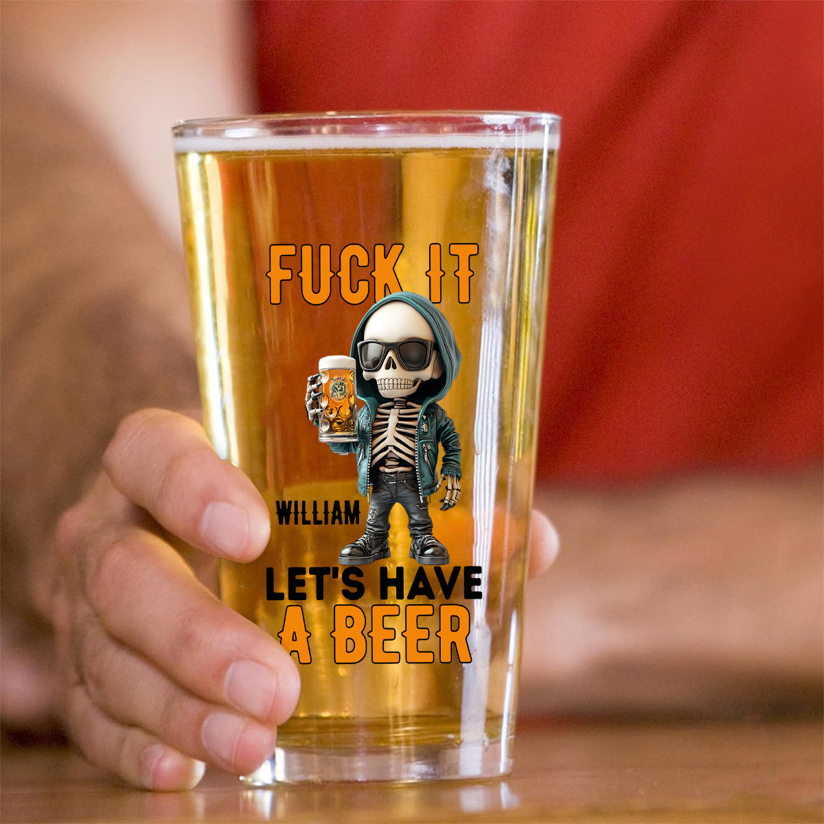 Lass uns ein Bier trinken – personalisiertes Bierglas