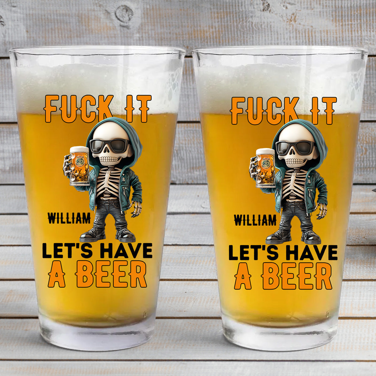 Lass uns ein Bier trinken – personalisiertes Bierglas