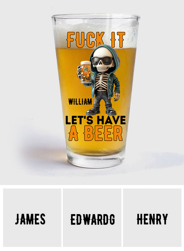 Lass uns ein Bier trinken – personalisiertes Bierglas