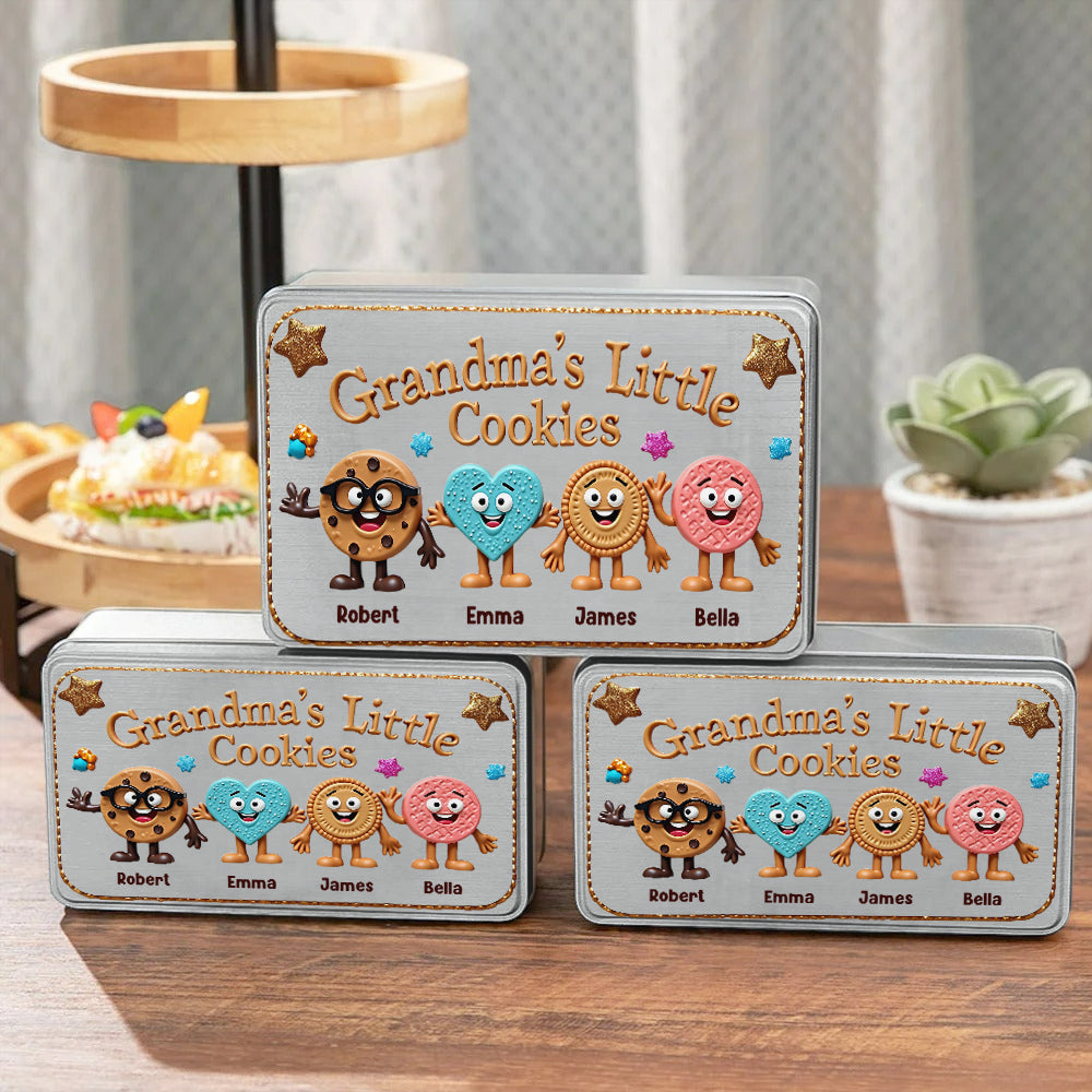 Grandma's Little Cookies - Personalized Grandma Biscuit Tin