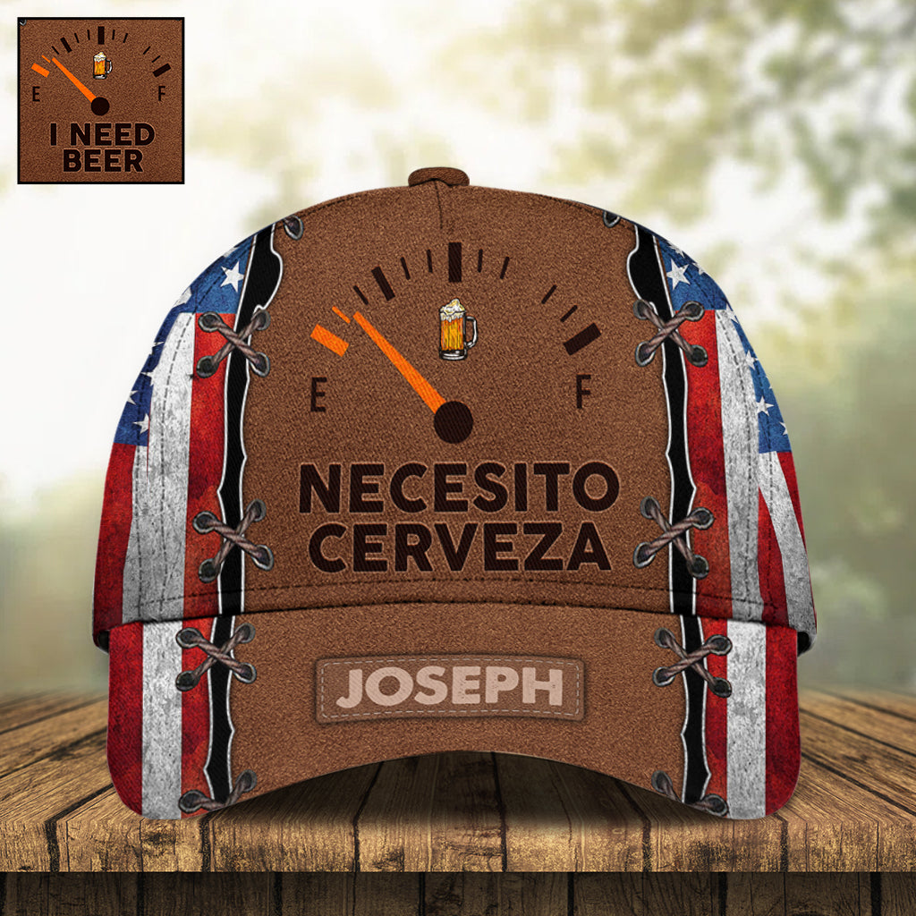 J'ai besoin de bière, Necesito Cerveza - Casquette de bière classique personnalisée