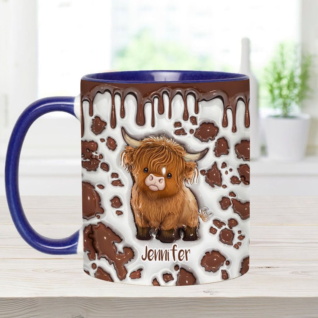 Mug personnalisé « Juste une fille qui aime les vaches des Highlands »