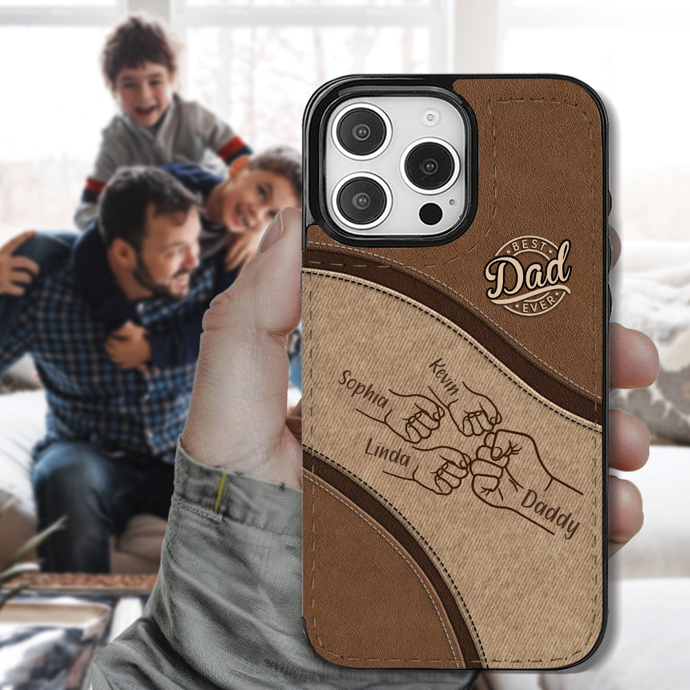 Fist Bump - Personalized Father Foldable Wallet Phone Case