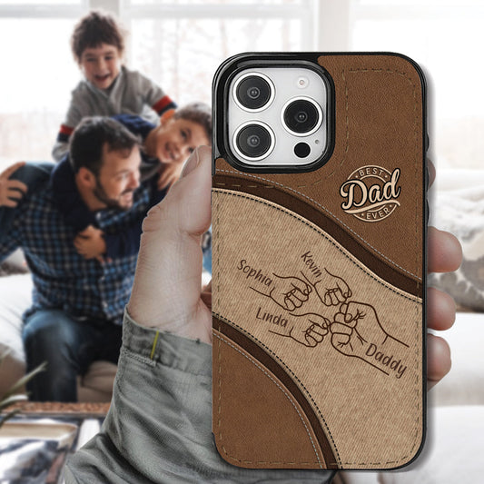 Fist Bump - Personalized Father Foldable Wallet Phone Case