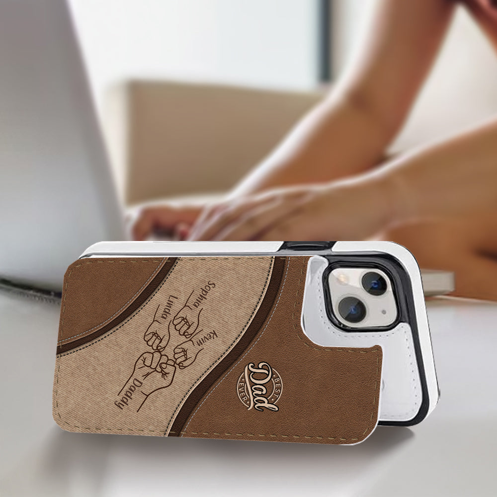 Fist Bump - Personalized Father Foldable Wallet Phone Case