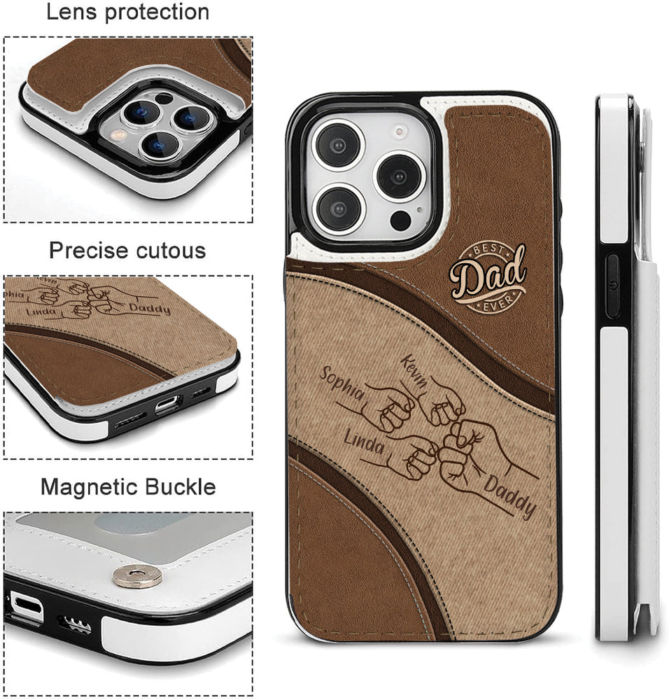 Fist Bump - Personalized Father Foldable Wallet Phone Case
