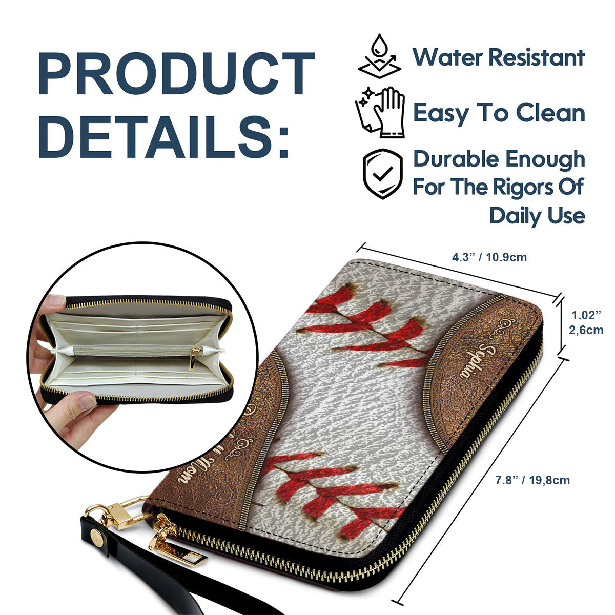 Sport Mom - Personalized Mother Leather Long Wallet