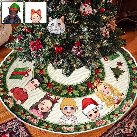 Familiäre Weihnachtsharmonie – Personalisierte Baumdecke