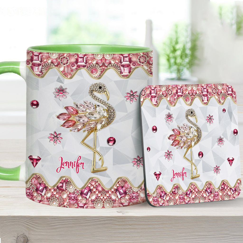 Mug personnalisé « Juste une fille qui aime les flamants roses »