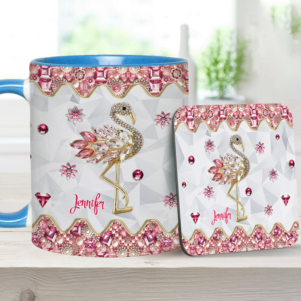 Mug personnalisé « Juste une fille qui aime les flamants roses »