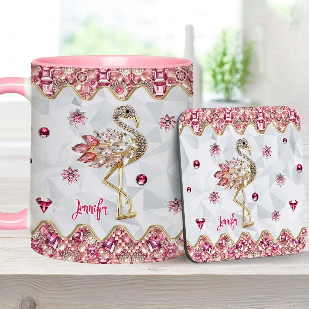 Mug personnalisé « Juste une fille qui aime les flamants roses »