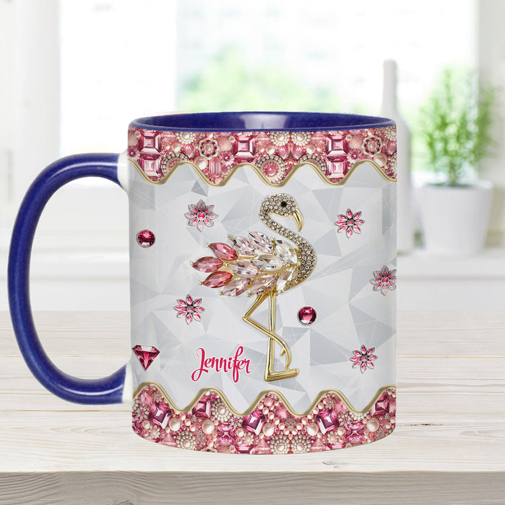 Mug personnalisé « Juste une fille qui aime les flamants roses »