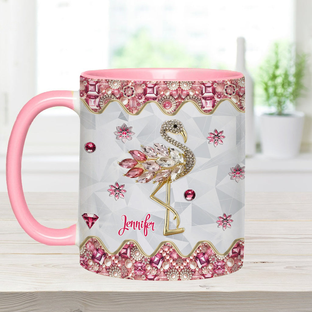 Mug personnalisé « Juste une fille qui aime les flamants roses »
