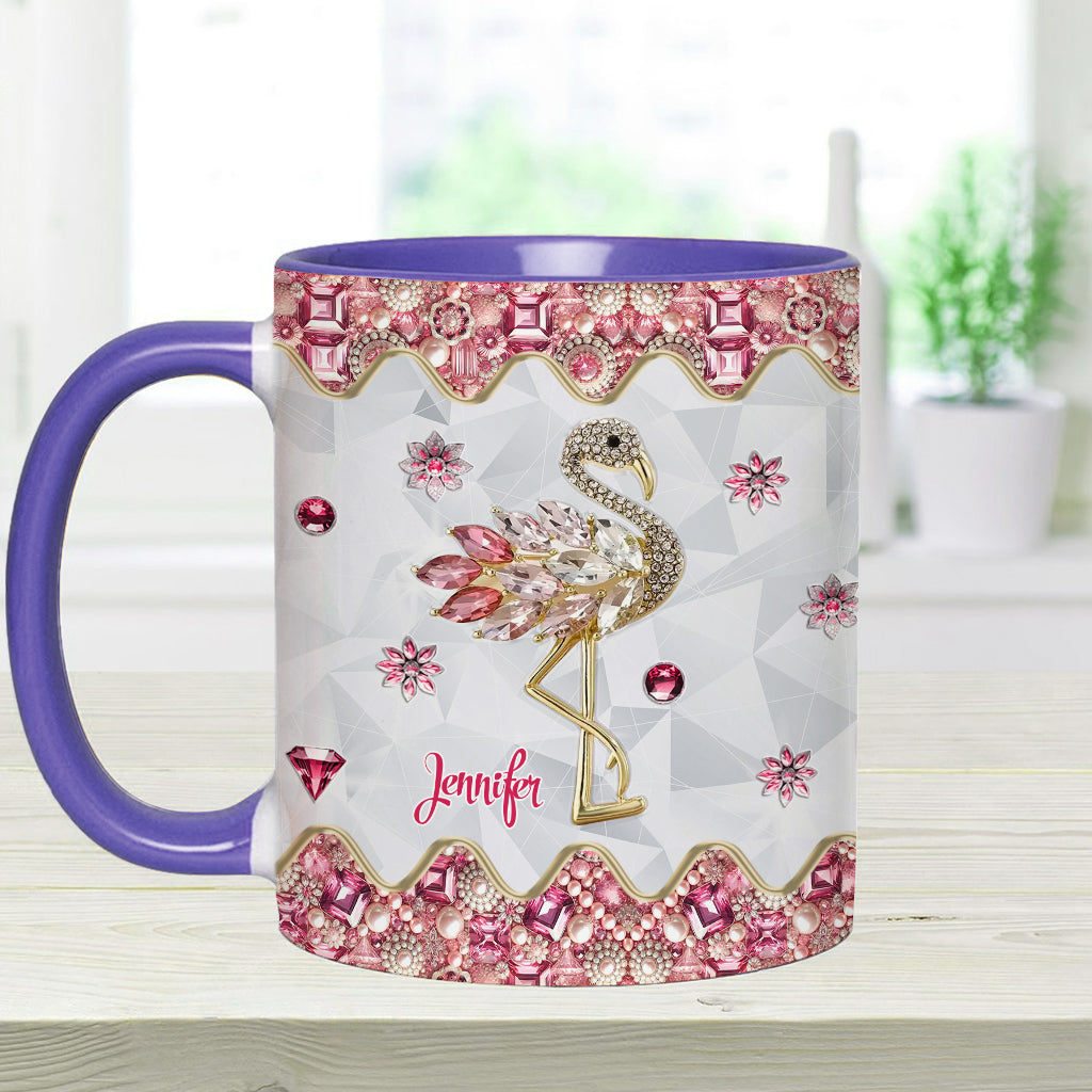 Mug personnalisé « Juste une fille qui aime les flamants roses »