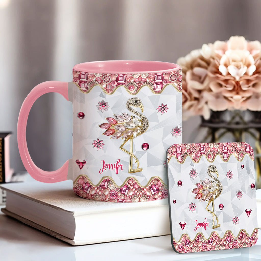 Mug personnalisé « Juste une fille qui aime les flamants roses »