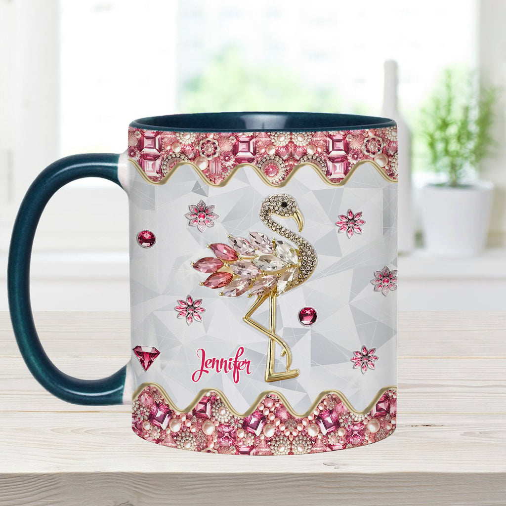 Mug personnalisé « Juste une fille qui aime les flamants roses »