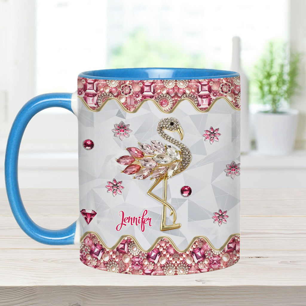 Mug personnalisé « Juste une fille qui aime les flamants roses »