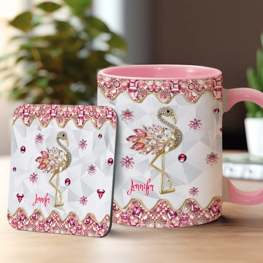 Mug personnalisé « Juste une fille qui aime les flamants roses »