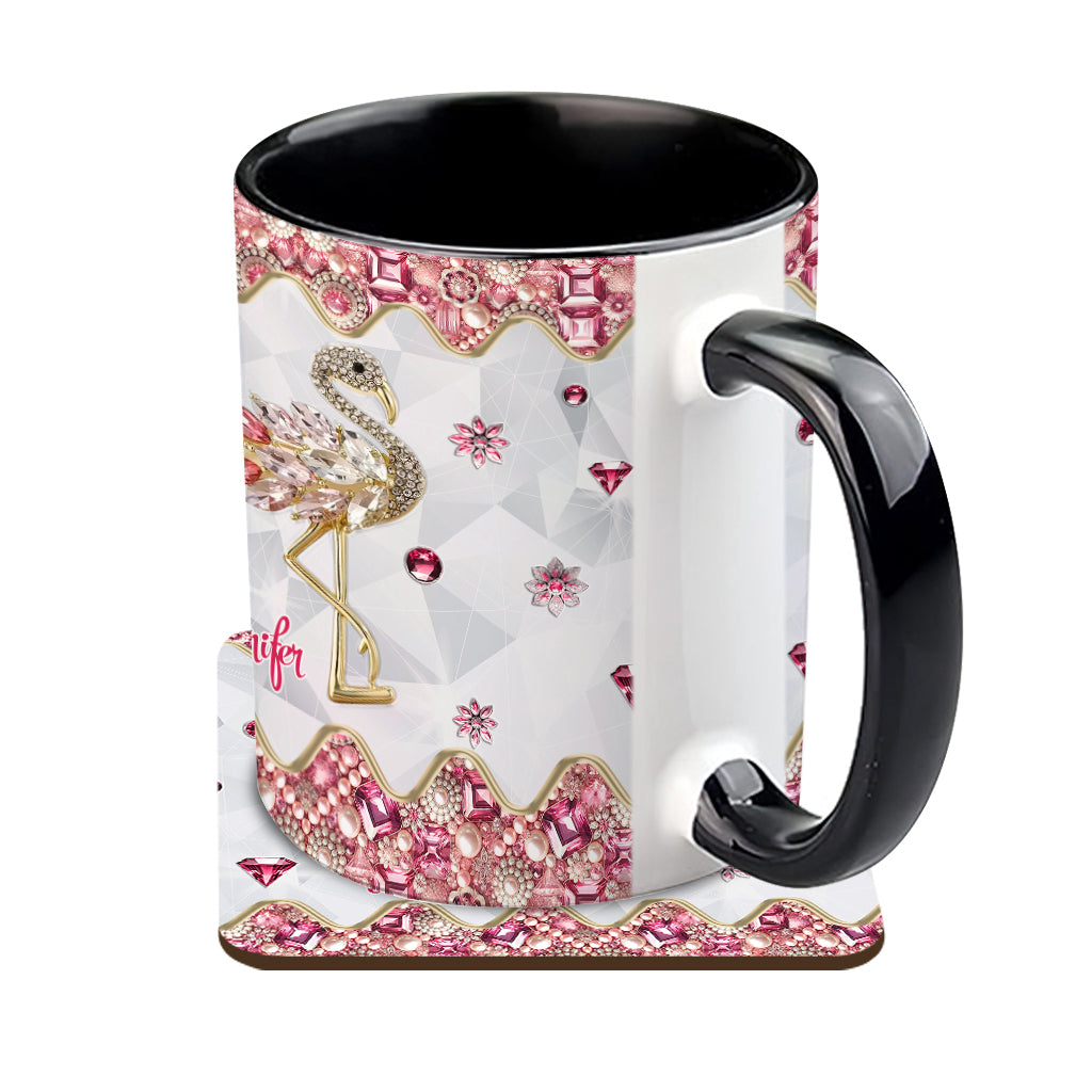 Mug personnalisé « Juste une fille qui aime les flamants roses »