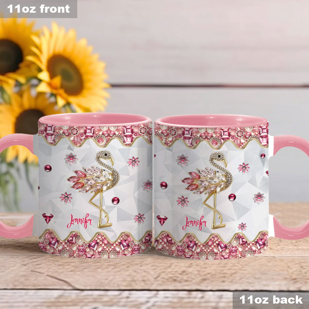 Mug personnalisé « Juste une fille qui aime les flamants roses »