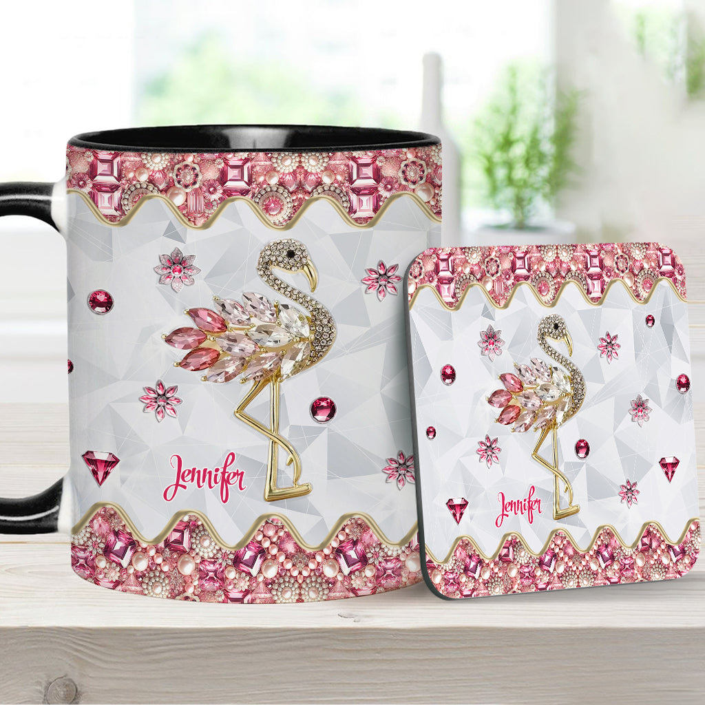 Mug personnalisé « Juste une fille qui aime les flamants roses »