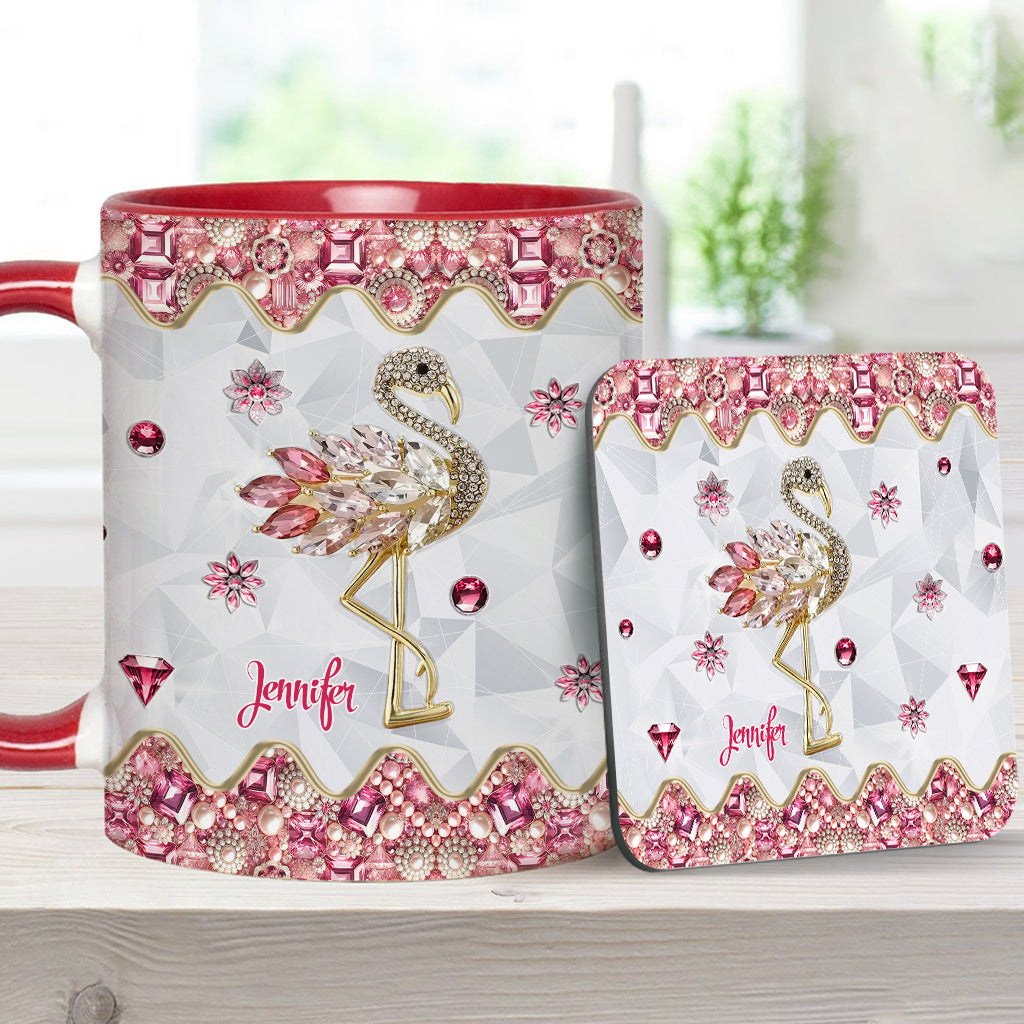 Mug personnalisé « Juste une fille qui aime les flamants roses »