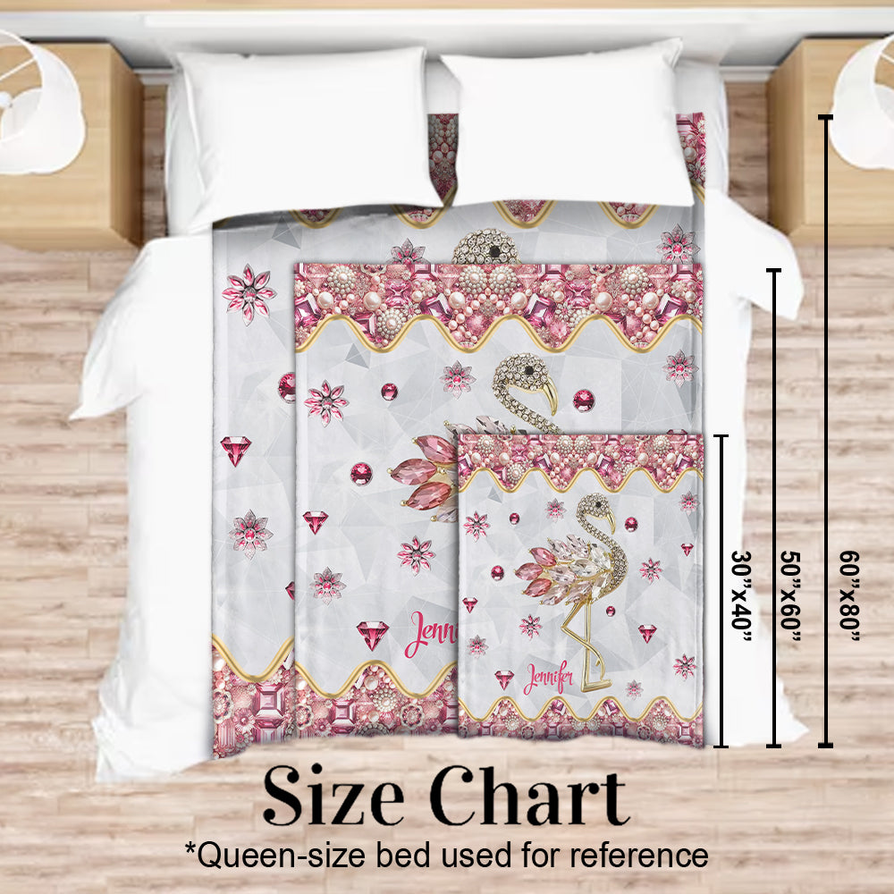 Juste une fille qui aime les flamants roses - Couverture flamant rose personnalisée