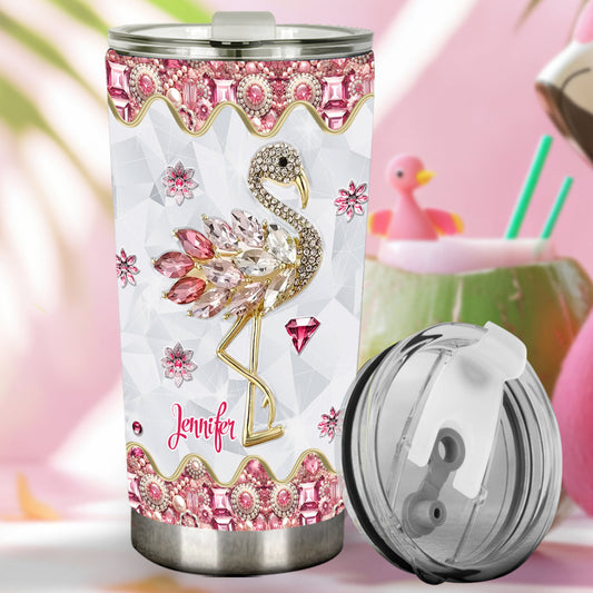 Just A Girl Who Loves Flamingos - Personalized Flamingo Tumbler