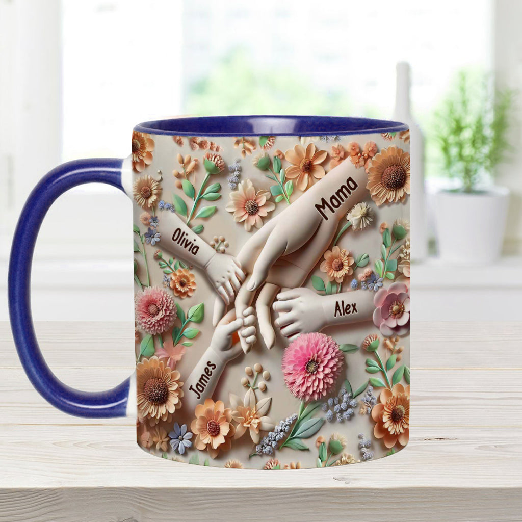 Hold Our Hands - Personalized Mother Accent Mug