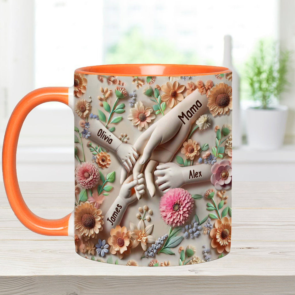 Hold Our Hands - Personalized Mother Accent Mug