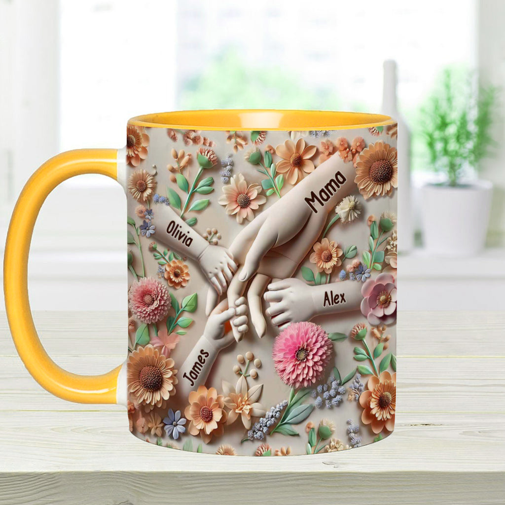 Hold Our Hands - Personalized Mother Accent Mug