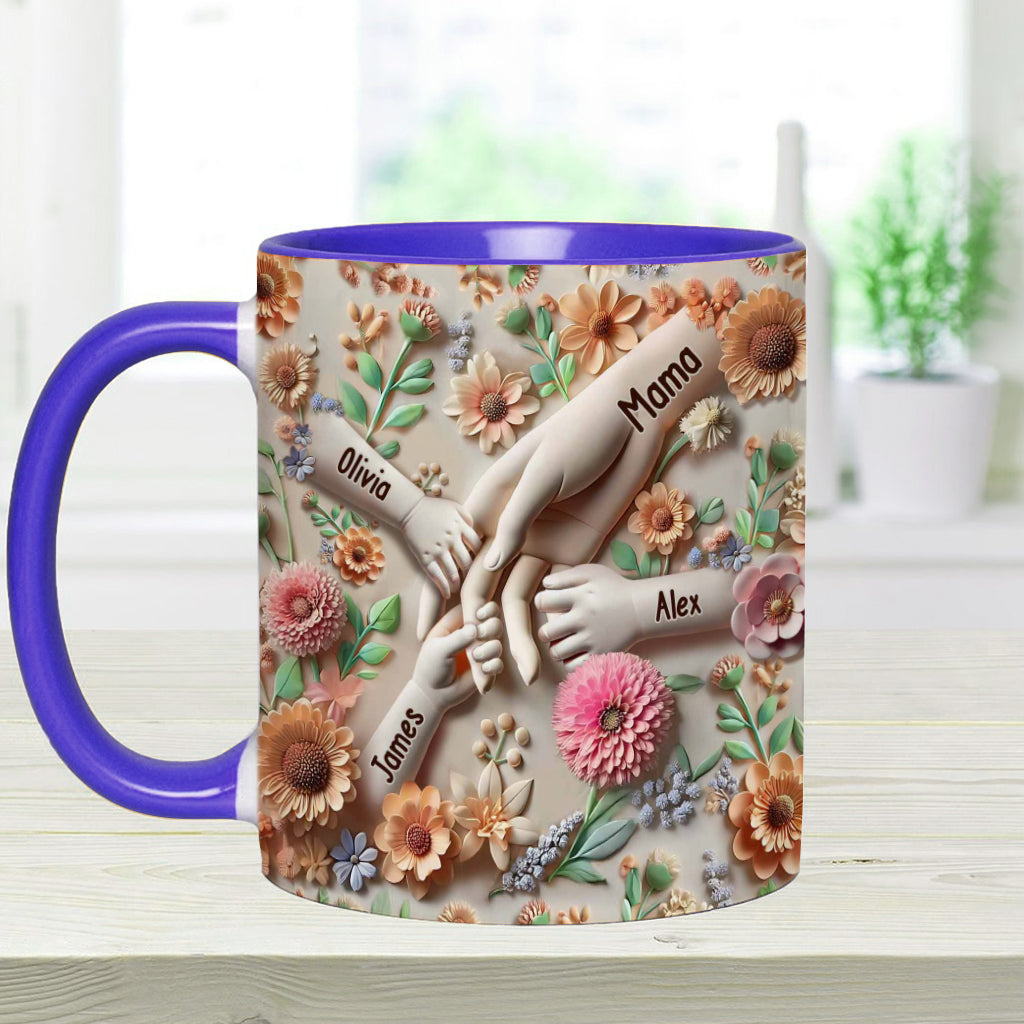 Hold Our Hands - Personalized Mother Accent Mug