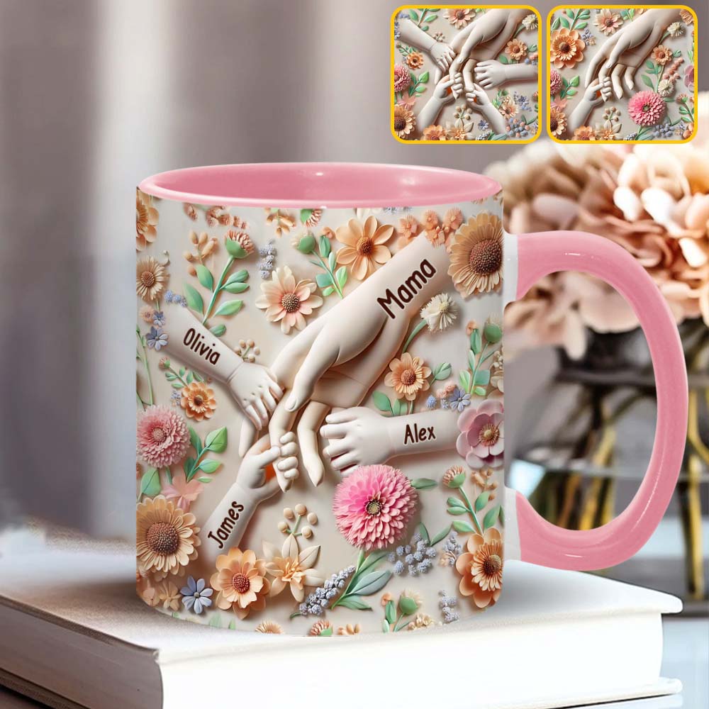 Hold Our Hands - Personalized Mother Accent Mug